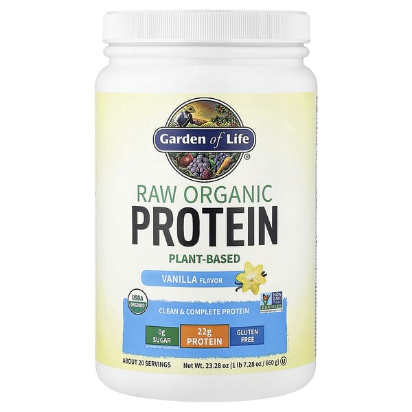 Garden of Life, RAW Organic Protein, Vanilla, 1 lb 7.28 oz (660 g)