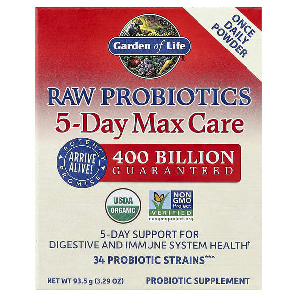Garden of Life, RAW Probiotics 5-Day Max Care, 3.9 oz (93.5 g)