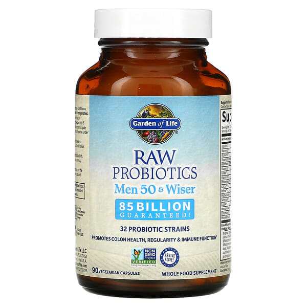 Alternative view of Garden of Life, RAW Probiotics, Men 50 & Wiser, 90 Vegetarian Capsules