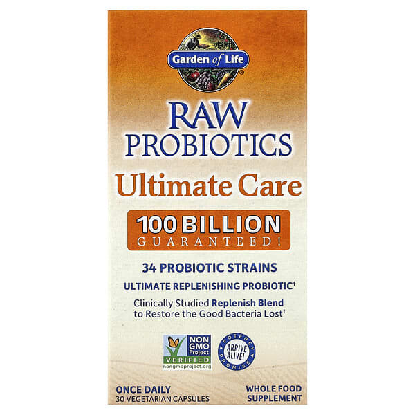 Garden of Life, RAW Probiotics, Ultimate Care, 30 Vegetarian Capsules