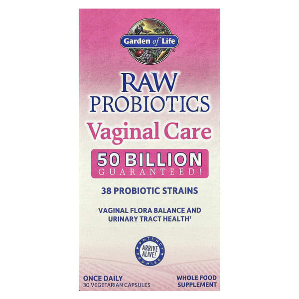 Garden of Life, RAW Probiotics, Vaginal Care, 30 Vegetarian Capsules