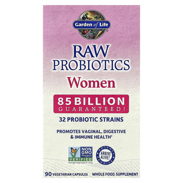 Garden of Life, RAW Probiotics, Women, 85 Billion, 90 Vegetarian Capsules