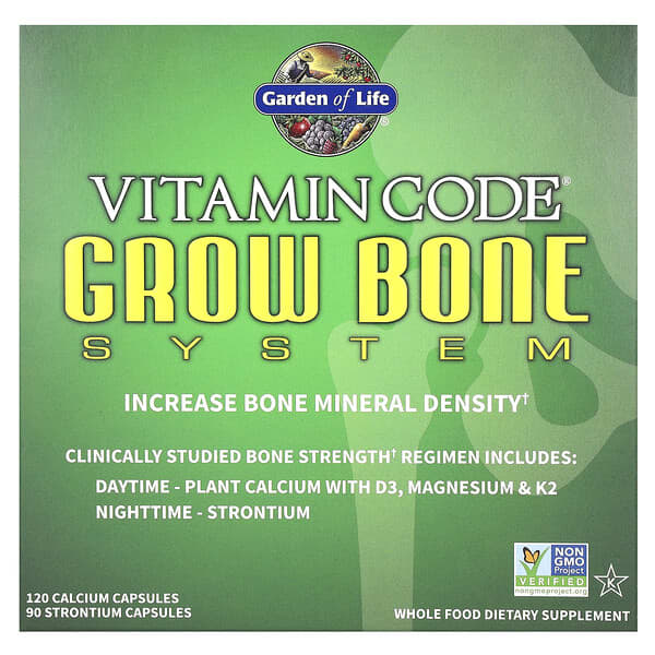 Garden of Life, Vitamin Code, Grow Bone System, 2 Bottles
