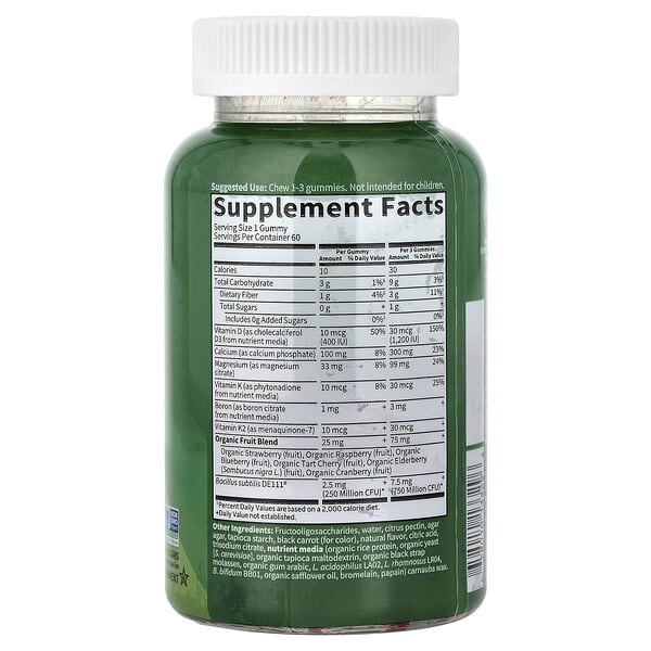 Alternative view of Garden of Life, Vitamin Code® Gummies, Calcium & Magnesium, Raspberry, 60 Gummies