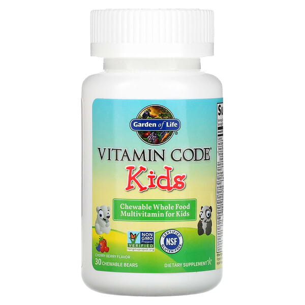 Alternative view of Garden of Life, Vitamin Code, Kids, Chewable Whole Food Multivitamin, Cherry Berry, 30 Chewable Bears