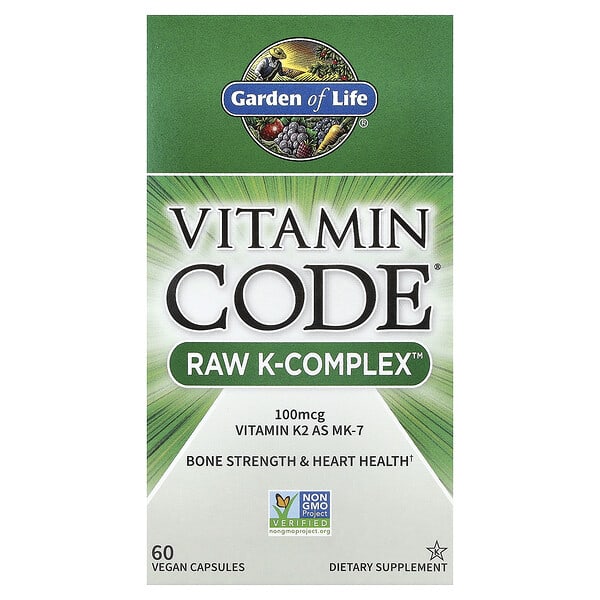 Garden of Life, Vitamin Code®, RAW K-Complex™, 60 Vegan Capsules