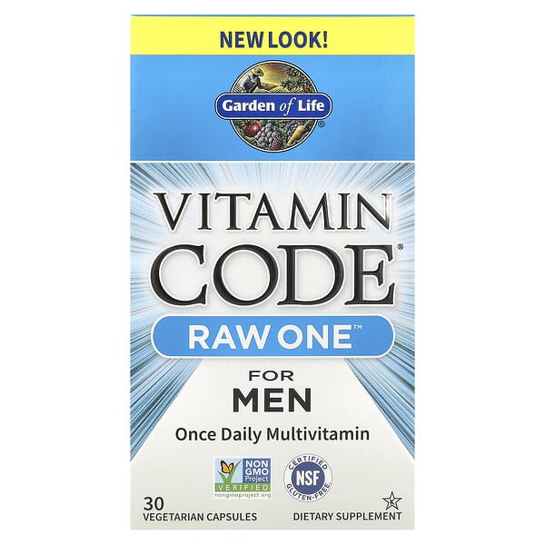 Garden of Life, Vitamin Code®, RAW One™, Once Daily Multivitamin For Men , 30 Vegetarian Capsules