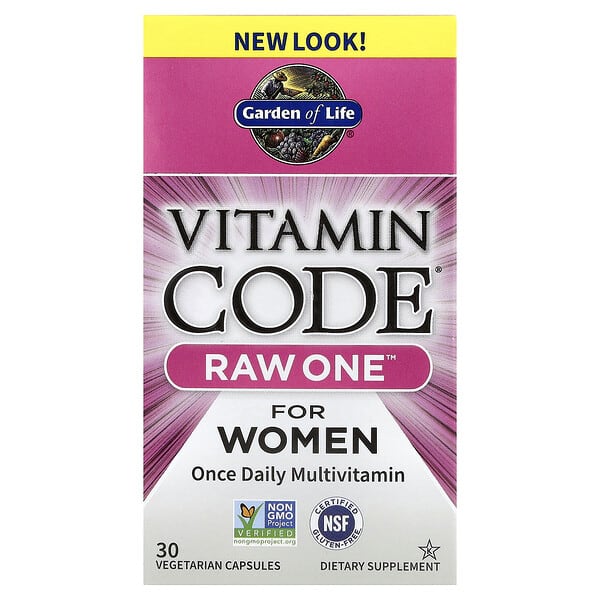 Garden of Life, Vitamin Code®, RAW One™, Once Daily Multivitamin For Women, 30 Vegetarian Capsules