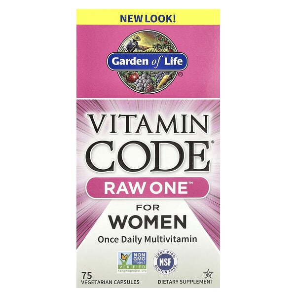 Garden of Life, Vitamin Code®, RAW One™, Once Daily Multivitamin For Women, 75 Vegetarian Capsules