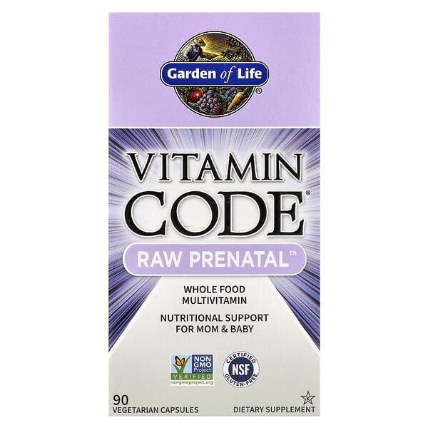 Garden of Life, Vitamin Code®, RAW Prenatal™, 90 Vegetarian Capsules