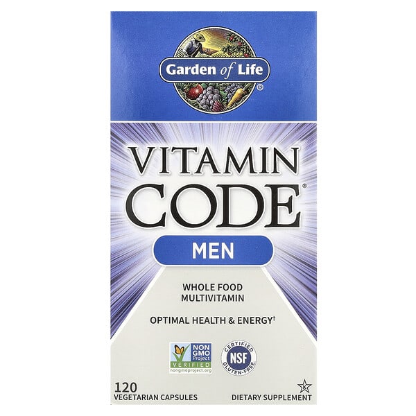 Garden of Life, Vitamin Code®, Whole Food Multivitamin for Men, 120 Vegetarian Capsules