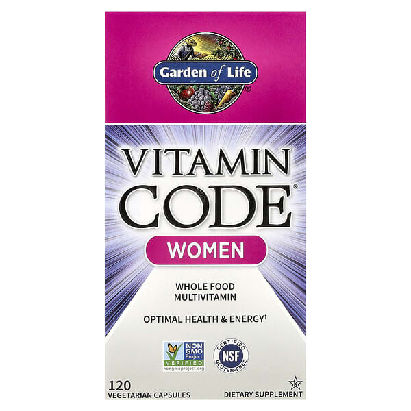 Garden of Life, Vitamin Code®, Women Whole Food Multivitamin, 120 Vegetarian Capsules