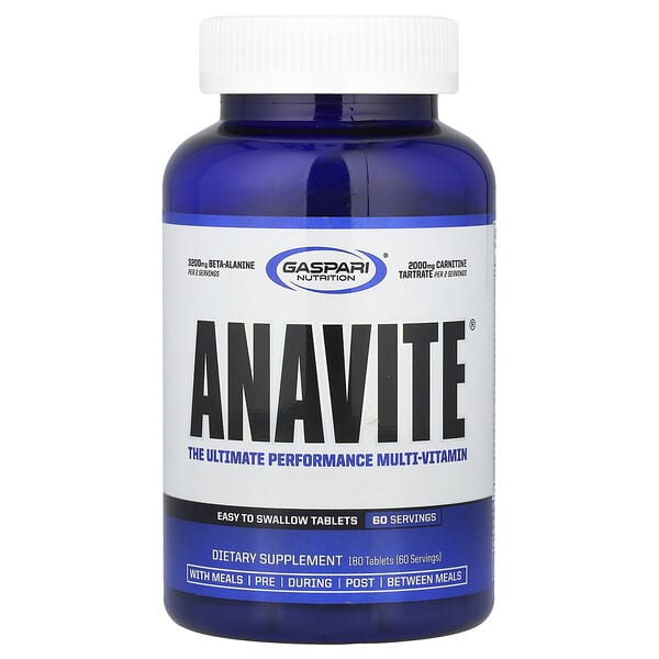 Gaspari Nutrition, ANAVITE®, The Ultimate Performance Multi-Vitamin, 180 Tablets