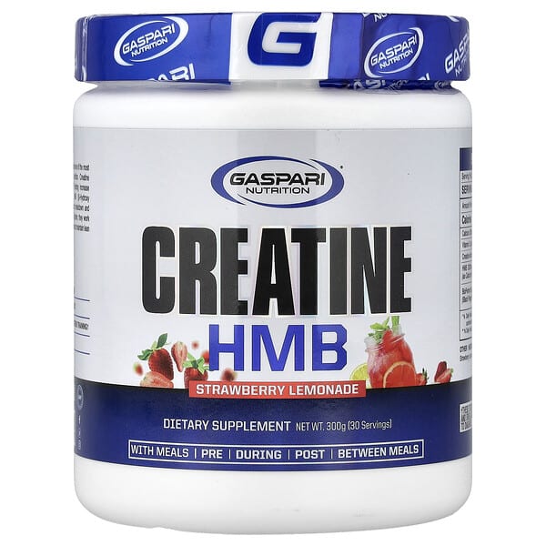 Gaspari Nutrition, Creatine HMB, Strawberry Lemonade, 300 g