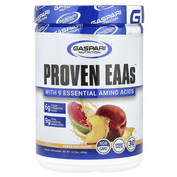 Gaspari Nutrition, Proven EAAs™ with 9 Essential Amino Acids, Guava Nectarine, 13.75 oz (390 g)