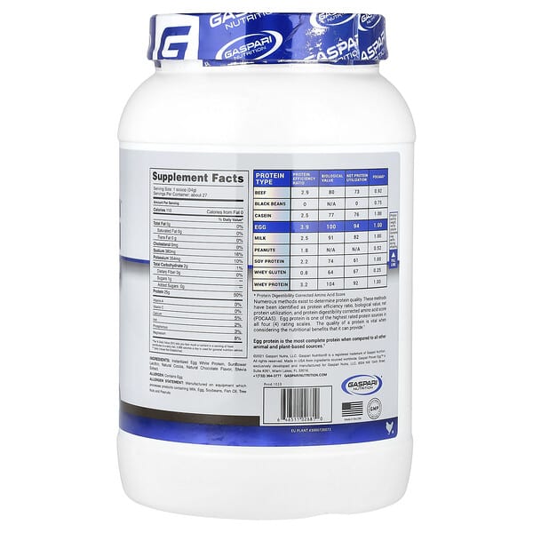 Alternative view of Gaspari Nutrition, Proven Egg™, 100% Egg White Protein, Chocolate, 2 lbs (900 g)