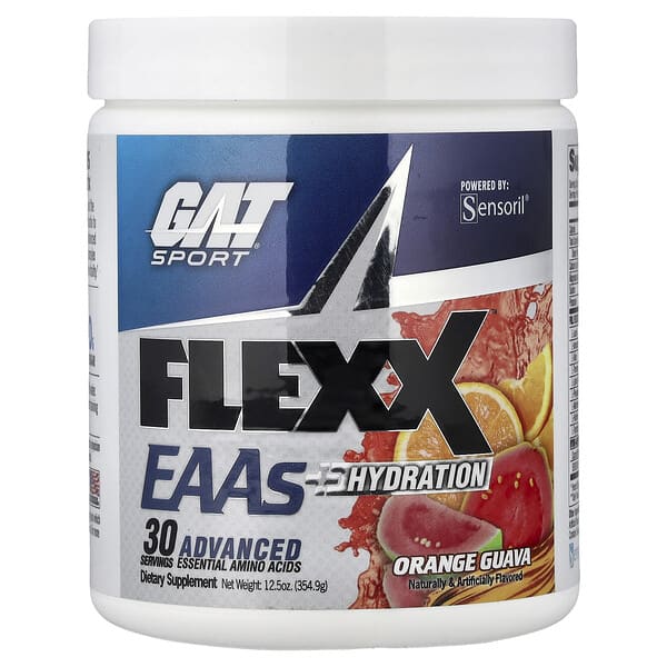 GAT, Flexx EAAs + Hydration, Orange Guava, 12.5 oz (354.9 g)