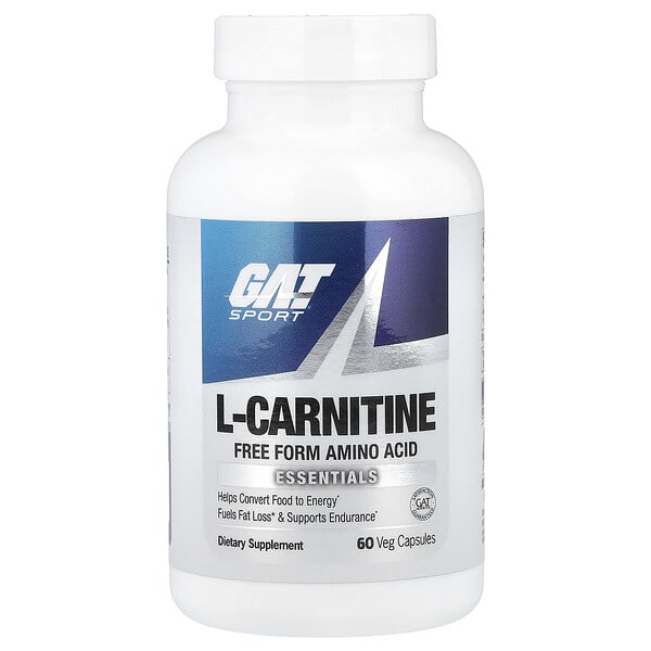 GAT, L-Carnitine, 60 Veg Capsules (500 mg per Capsule)