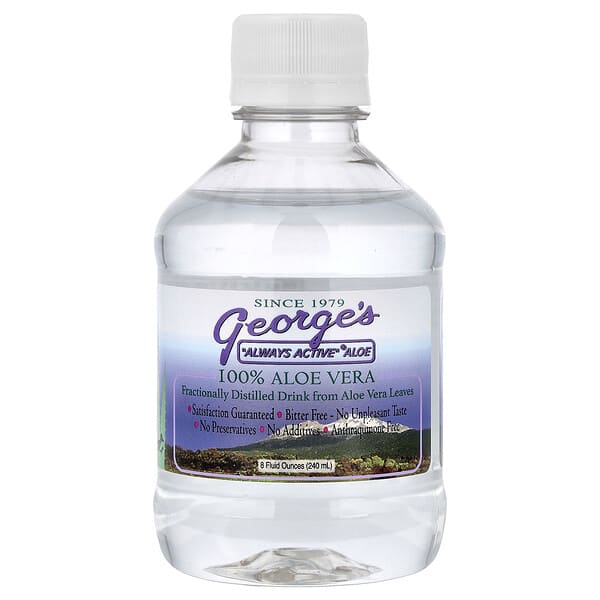 George's Aloe Vera, 100% Aloe Vera, Distilled Drink, 8 fl oz (240 ml)