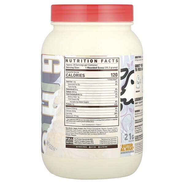 Alternative view of Ghost, Vegan Protein, Peanut Butter Cereal Milk®, 2.2 lb (989 g)