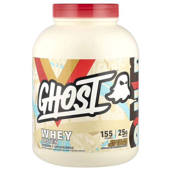 Ghost, Whey Protein, Chocolate Chip Cookie , 5 lb (2,270 g)