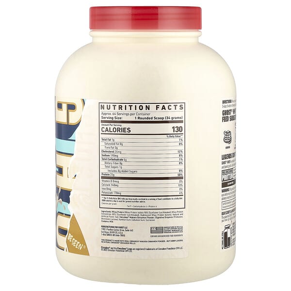 Alternative view of Ghost, Whey Protein, Cinnabon®, 4.8 lb (2,176 g)