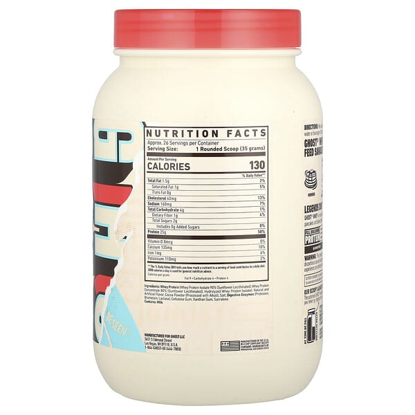 Alternative view of Ghost, Whey Protein, Milk Chocolate, 2 lb (924 g)
