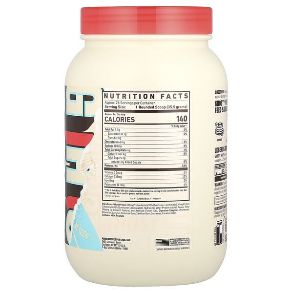 Alternative view of Ghost, Whey Protein, Peanut Butter Cereal Milk®, 2 lb (924 g)