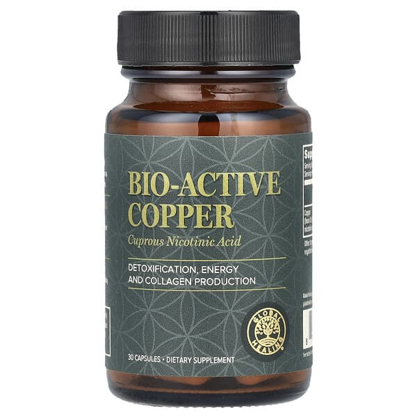 Global Healing, Bio-Active Copper, 30 Capsules (0.9 mg per Capsule)