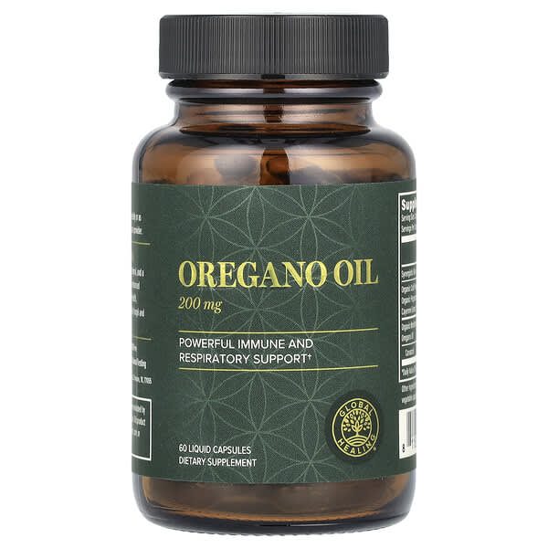Global Healing, Oregano Oil, 60 Liquid Capsules