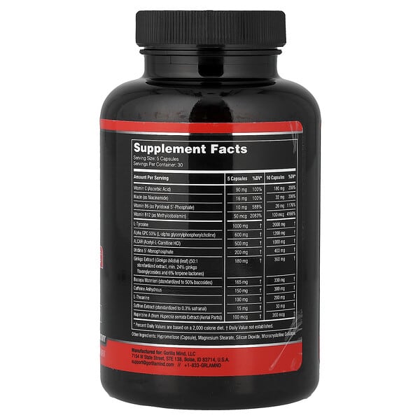 Alternative view of Gorilla Mind, Advanced Nootropic Formula, 150 Capsules