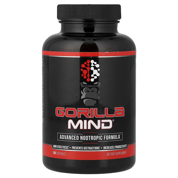 Gorilla Mind, Advanced Nootropic Formula, 150 Capsules