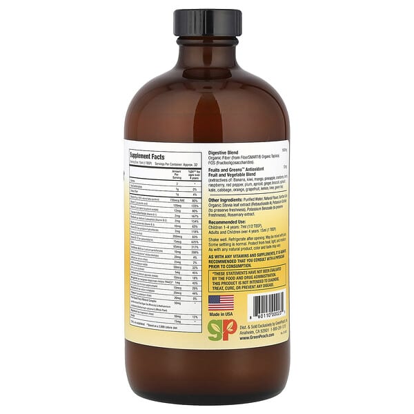 Alternative view of GreenPeach, Advanced Multiple Vitamin, Mixed Fruit, 16 fl oz (473 ml)
