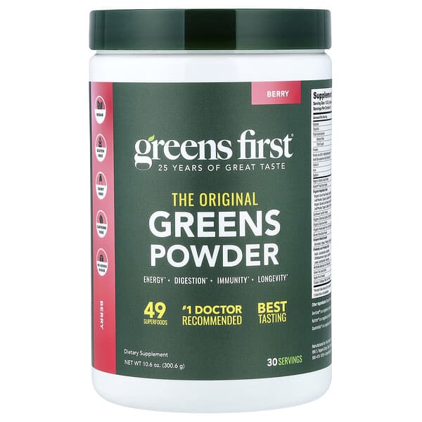 Greens First, Greens Powder, Berry, 10.6 oz (300.6 g)