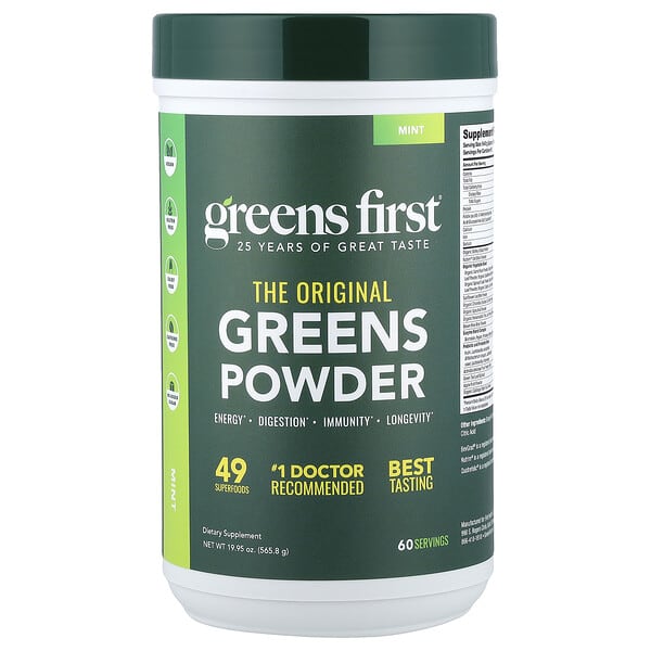 Greens First, Greens Powder, Mint, 19.95 oz (565.8 g)