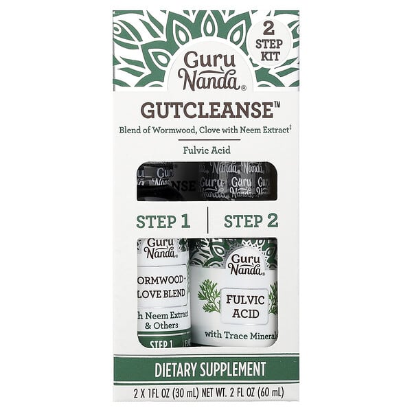 GuruNanda, GutCleanse™ 2 Step Kit , 2 Bottles, 1 fl oz (30 ml) Each