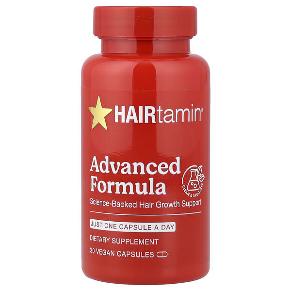 HAIRtamin, Advanced Formula, 30 Vegan Capsules