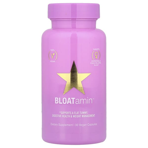 HAIRtamin, BLOATamin™ , 30 Vegan Capsules