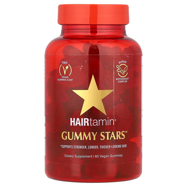 HAIRtamin, Gummy Stars™, Superfruit Medley, 60 Vegan Gummies