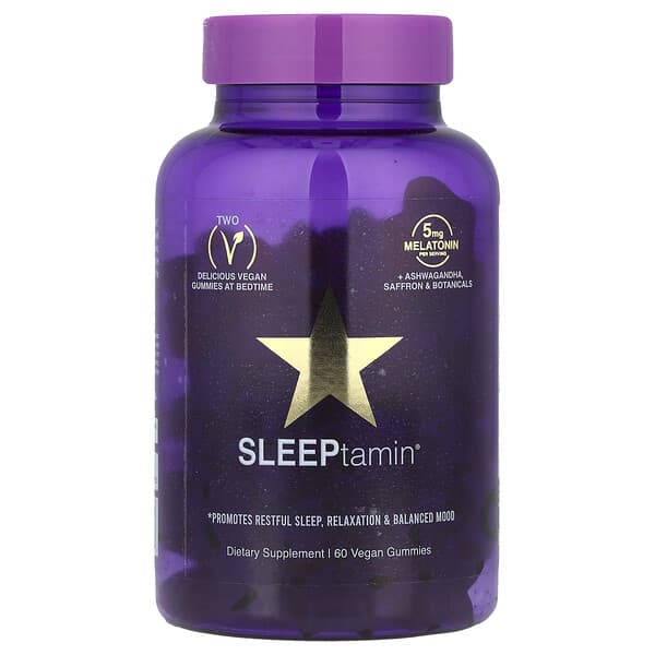 HAIRtamin, SLEEPtamin® Gummies, Berry Sweet Dreams, 60 Vegan Gummies