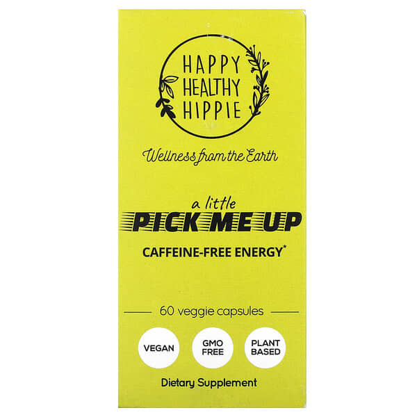 Happy Healthy Hippie, A Little Pick Me Up, Caffeine Free Energy , 60 Veggie Capsules