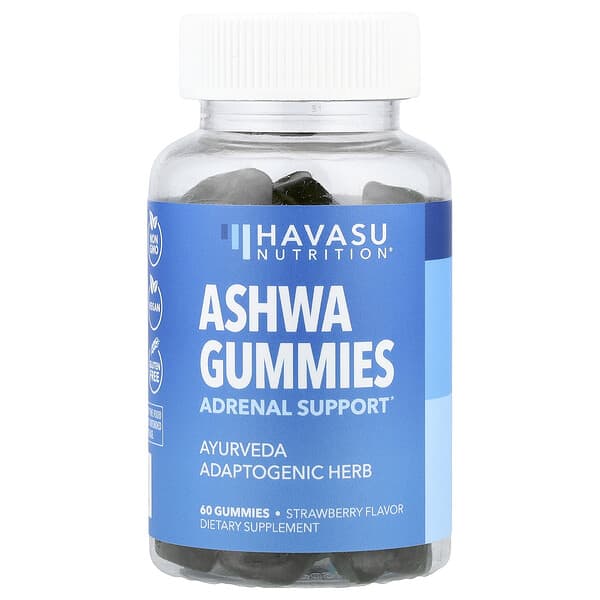 Havasu Nutrition, Ashwa Gummies, Strawberry, 60 Gummies