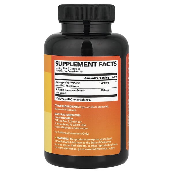 Alternative view of Havasu Nutrition, Ashwagandha, 90 Capsules