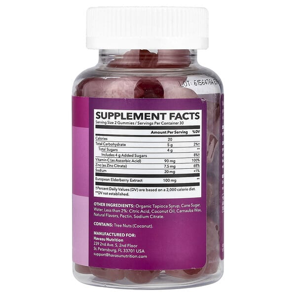 Alternative view of Havasu Nutrition, Elderberry Gummies, 60 Gummies