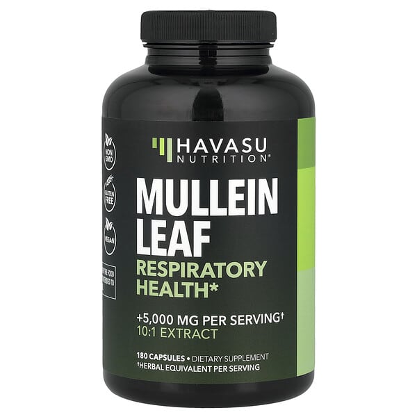 Havasu Nutrition, Mullein Leaf, 180 Capsules (500 mg per Capsule)