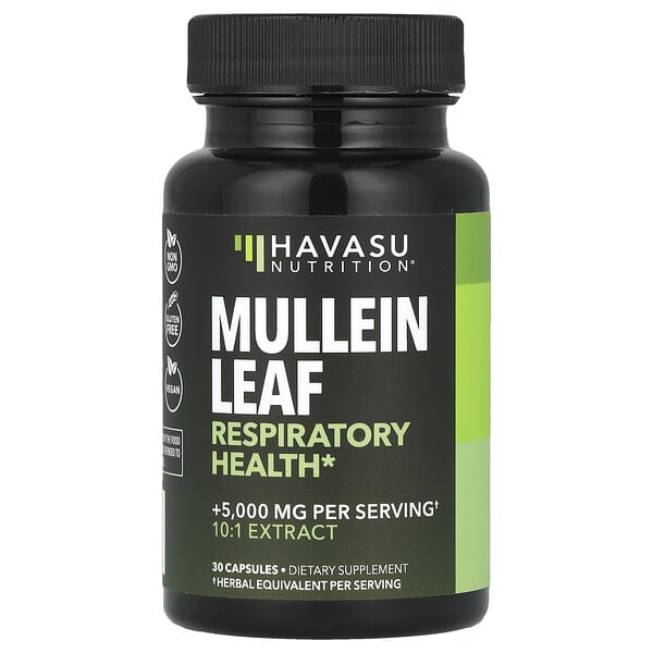 Havasu Nutrition, Mullein Leaf, 500 mg, 30 Capsules