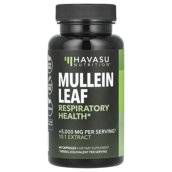 Havasu Nutrition, Mullein Leaf, 500 mg, 60 Capsules