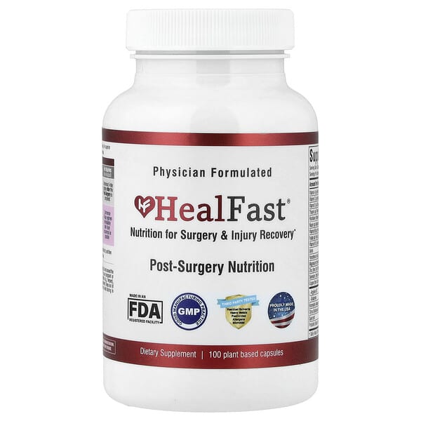 HealFast, Post-Surgery Nutrition, 100 Plant Based Capsules