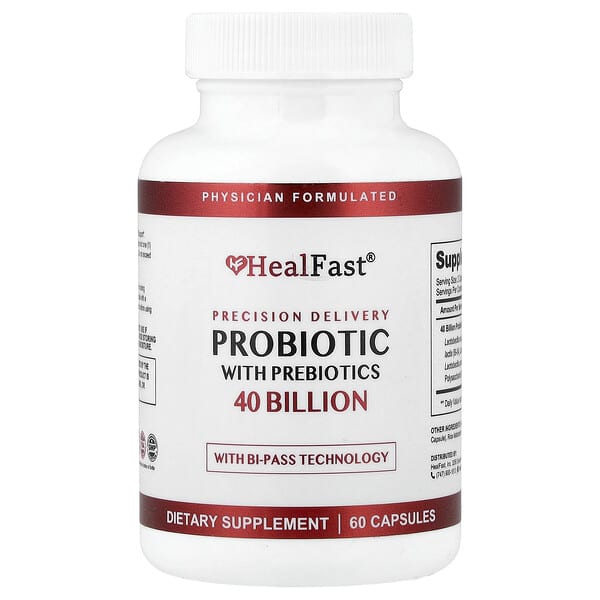 HealFast, Probiotic With Prebiotics, 60 Capsules