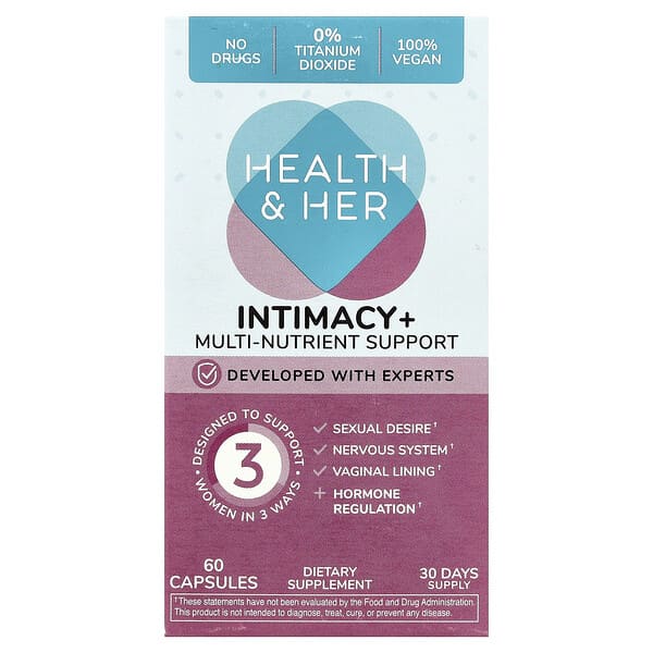 Health and Her, Intimacy+, Multi-Nutrient Support, 60 Capsules